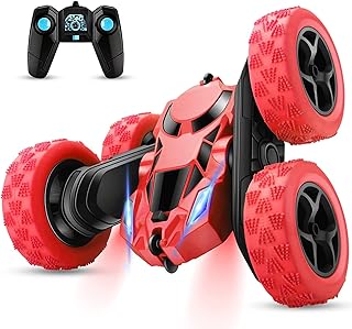 Remote control RC car | Bottle cascade car for boys aged 3 to 12 | RC cars, 360 degree reversals, double -sided rotation, 4 -wheel drive 2.4 GHz, outdoor toys, children's car, birthday gifts (red).. DIAYTAR NIGERIA brings the marketplace home to you with affordable prices and delivery in 5-8 days.