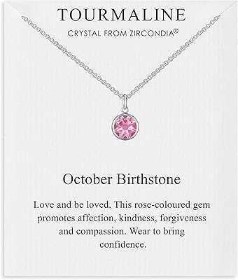 Necklace with October birth stone (Tourmaline) in Austrian crystal, crystal, Zircon® crystal.. From essentials to electronics, DIAYTAR Nigeria ships your order in no time.