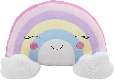 Nojo decorative pillow in Sherpa plush, 16 x 12 inch (1 package), rainbow with clouds-pink/purple/yellow/white/lavender/lavender/lavender/lavender/lavender/lavender.. DIAYTAR NIGERIA makes online shopping accessible with our comprehensive platform and prompt delivery service.