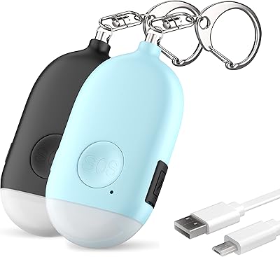 B300, black and blue rechargeable alarm keychain.. Shopping made simple with DIAYTAR NIGERIA's vast selection and budget-friendly nationwide delivery.