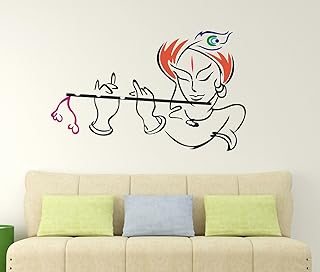 Lord Krishna wall sticker (vinyl, 49 cm x 4 cm x 4 cm).. DIAYTAR NIGERIA: Where thousands of products meet affordable prices and reliable 5-8 day delivery.