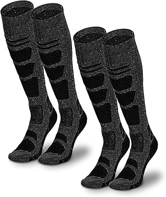 Skiing socks for men and women [pack of 2], hot merino wool ski socks for snowboarding, non -slip, fleece ski socks to the knees, l.. DIAYTAR NIGERIA: Where shopping dreams come true with budget-friendly prices and nationwide shipping.