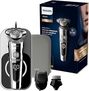 Philips Prestige 9000 Wet & Dry electric razor with Qi charger, Styler SmartClick Barbe and Face Cleaning Brush - SP9863/14.. Your favorite brands are just a click away on DIAYTAR Nigeria.