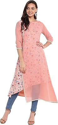 Long blouse in crêpe for women with Indian pattern.. Your favorite online marketplace — DIAYTAR Nigeria delivers quick and cheap.
