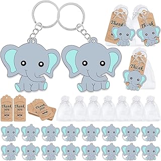Gift for the guests of the prenatal party, 20 sets of blue elephant baby keychain, 20 organza bags, 20 thanks, birthday party gifts for girls and children.. Shop anytime, receive on time — only with DIAYTAR Nigeria.