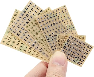 6 sheets of small alphabet stickers of 0.12 "self-adhesive alloy Alloy stickers for molding and decoration of epoxy resin, scrapbooking and crafts, gold/silver (3 mm).. DIAYTAR NIGERIA: Where every Nigerian finds what they need at prices they can afford, delivered promptly.