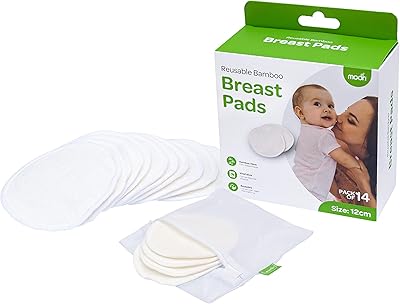 Moon reusable bamboo pillows for breastfeeding, breastfeeding covers, soft PE coating, breathable and super absorbent, waterproof cover with net bag, pack of 14.. DIAYTAR NIGERIA: Your trusted e-commerce partner with extensive product choices and affordable delivery.