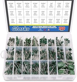 Glarex 24 Value 700pcs 0.22nf- 470NF Film capacitor Polyester Pack varied.. Shop smarter with DIAYTAR NIGERIA's comprehensive catalog and budget-friendly 5-8 day delivery.