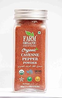 Organic farm | Organic cayenne chili powder | 60g | vegan | gluten -free | without GMO | halal.. Affordable online shopping is just a click away with DIAYTAR Nigeria.