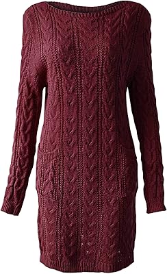 Midi Pull Tricoté with long sleeves and Pockets for Women Expoz.. The future of Nigerian shopping is here — DIAYTAR Nigeria.