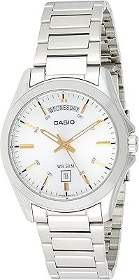 Casio watch for men with silver dial and stainless steel bracelet.. Get more for less on DIAYTAR Nigeria — Nigeria’s favorite e-commerce platform.