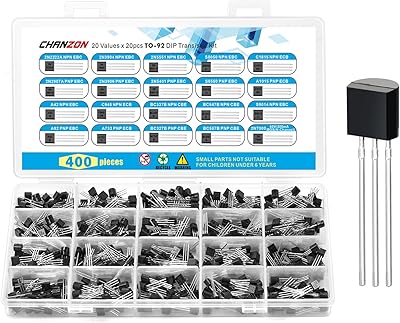 Chanzon 20 Values ​​400 Pieces Transistor Kit TO-92 comprising (2N22222A.. DIAYTAR NIGERIA: Revolutionizing how Nigerians shop with affordable prices and prompt delivery services.
