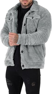 Sherpa jacket doubled for men's fashion mantle in winter.. DIAYTAR NIGERIA: Where smart shoppers find everything they need at prices they can afford.