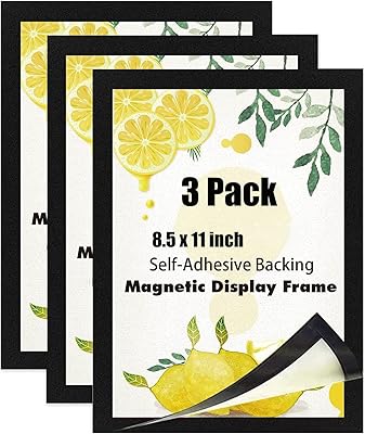 Package of 3 Magnetic wall panel supports 8.5 x 11, Double-sided self-adhesive plastic photo frames for cabinet door, store, exhibition hall, office.. Discover why DIAYTAR NIGERIA is the smart shopper's choice for affordable products delivered nationwide.