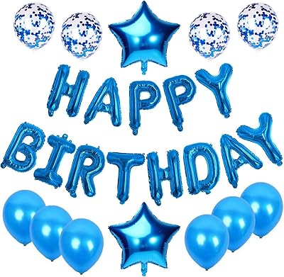 Happy birthday blue balloons for men and boys 13 balloons in the shape of letters.. Discover a world of choices with DIAYTAR NIGERIA's extensive marketplace and prompt shipping service.