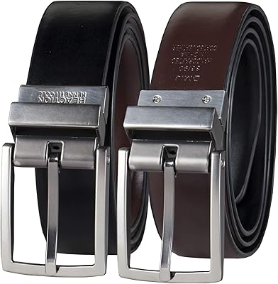Comfortable and flexible reversible relaxed belt Kenneth Cole Reaction for men, Brown.. DIAYTAR NIGERIA revolutionizes online shopping with competitive prices and reliable 5-8 day delivery.