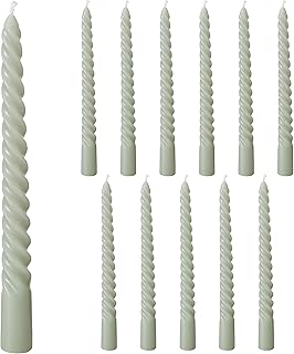 12 pale green conical candles, 2 lots in a box of 6, 4 -hour combustion duration, paraffin wax, 7.75 inches.. DIAYTAR NIGERIA delivers value, variety, and convenience with our nationwide 5-8 day shipping.