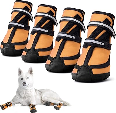 Morphegive waterproof winter boots for medium and large dogs with rubber sole.. DIAYTAR NIGERIA makes quality accessible with our diverse product range and dependable delivery service.