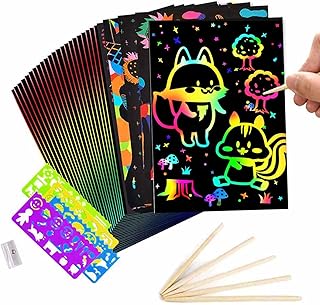 Gulf World Direct® Art kit on scratching paper drawing.. Transform your shopping experience with DIAYTAR NIGERIA's vast product selection delivered at unbeatable prices.