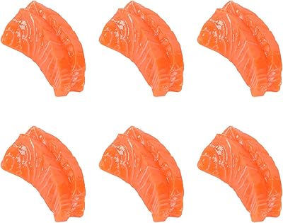 Viociwuo artificial salmon 6 rooms, artificial sashimi slices food model for simulated fish for photography accessory kitchen decoration.. Nigeria’s trusted store online — DIAYTAR Nigeria never disappoints.