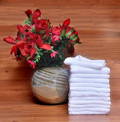 12 pieces of toilet towels 100% pure cotton, 30 x 30 cm, 600 g/m2, superior quality, very absorbent and soft to the touch, ideal for the house, the kitchen and the gym | Towels for daily use (white).. Discover endless possibilities with DIAYTAR NIGERIA's extensive product range and affordable shipping.