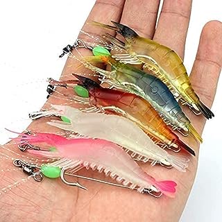 Set of soft and bright shrimp fishing lures with pearl hooks for freshwater and salt water fishing for trout and trout - 5 pieces.. Experience retail convenience with DIAYTAR NIGERIA's comprehensive platform and 5-8 day nationwide shipping.