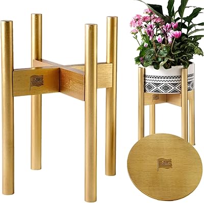 Support for golden plants for interior crop - fully adjustable for flower pots and vases of size 8, 10 and 12 inch - solid wood.. Big savings, small wait times — shop now at DIAYTAR Nigeria.
