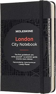 Moleskine London City notebook, 9 x 14 cm format, with plain pages, rule, rigid cover, elastic closure and city plans - black.. Shop without boundaries at DIAYTAR NIGERIA, offering affordable products with convenient delivery times.