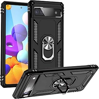 Rigid anti -Silicone protection shell with support ring for Google Pixel 6a, Black.. You choose it, we deliver it — DIAYTAR Nigeria makes shopping easy.