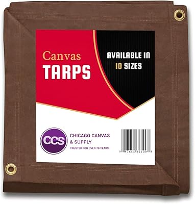 Brown tarpaulin CCS Chicago Canvas & Supply - Waterproof and mold resistant (6 ft x 8 ft).. Shop from anywhere in Nigeria with DIAYTAR's extensive selection and budget-friendly shipping options.