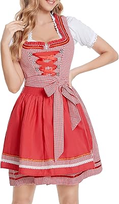Godmity German Dirndl Dress For Women 3 Pieces Bavarian Costumes of Oktoberfest for Halloween, Carnival and Cosplay Festivals.. Shop with ease at DIAYTAR NIGERIA and enjoy our extensive product range delivered at affordable rates.
