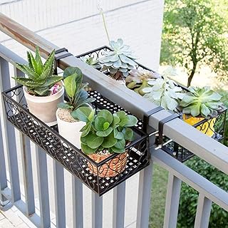 Urbazaar Plant Support Suspended in Metal for Balustrade bucket pots.. Shop the future with DIAYTAR NIGERIA - thousands of products, unbeatable prices, delivery within a week.