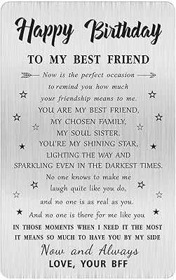 Altuzo Best Friend Birthday Card, Happy Birthday Gifts for my Best Friend, Birthday Gift Birthday Card for my best friend for women and girls.. Save more, wait less — DIAYTAR Nigeria delivers faster than ever.