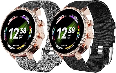 Compatible with the Fossil Gen 6 smart watch bracelet, replacement bracelet in woven nylon breathable Lamshaw compatible with the Fossil Gen 6 42 mm/44 mm smart watch.. DIAYTAR NIGERIA brings affordable shopping to every Nigerian home with delivery in just 5-8 days.