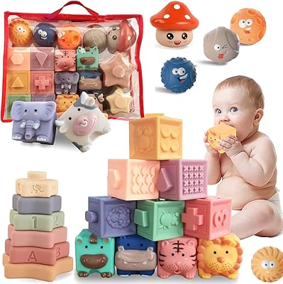 Sweet baby blocks from 6 to 12 months old and more, sensory toys to stack for baby, baby bath toy, stackable construction blocks for infants, rings, balls for boys and girls, teeth toy, set of blocks to press with fruit and animal textures.. Shop across categories at DIAYTAR NIGERIA with the confidence of prompt and budget-friendly delivery.