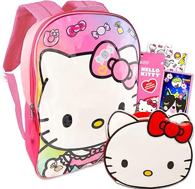 Backpack with lunch box - bundle with hello kitty 15 "backpack, lunch bag, stickers, plus | hello kitty backpack for school.. DIAYTAR NIGERIA: Where shopping dreams come true with budget-friendly prices and nationwide shipping.