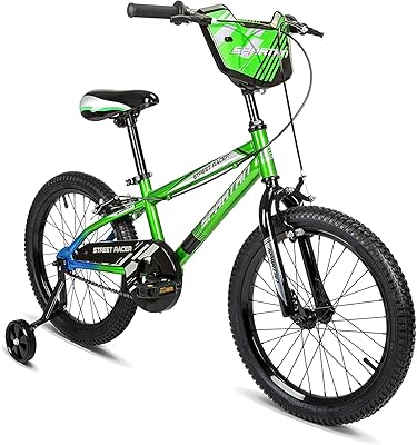 Bike Spartan Street Racer for children from 3 to 8 years old; For babies and children, cycling with training wheels; Bike for boys, size 14-18 inches, green; Sustainable children's bike with soft cushion saddle and quick fixing unlock the seat of the seat.. Experience the convenience of online shopping with DIAYTAR NIGERIA's reliable 5-8 day delivery service.