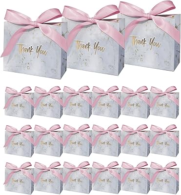 30 pieces bags Gifts from thanks with ribbon Small paper gift bags for wedding, birthday, baby shower, pink ribbon.. DIAYTAR NIGERIA transforms desires into deliveries with our affordable prices and dependable shipping.