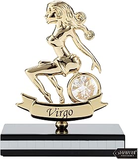 Statue of Astrological Virgin Matashi Plated 24 Carats on crystal studded support for mother, girlfriend, boyfriend, daughter, son, friend.. DIAYTAR NIGERIA delivers happiness in 5-8 days with our affordable and diverse product range.