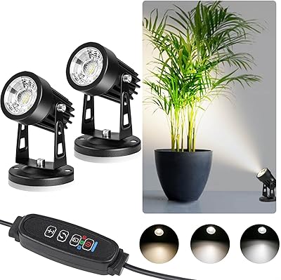 Interior lighting set with variable LEDs, 2 rooms, with timer, 3 W interior light for plants, 3 color modes, 5.9 feet cord with American socket.. DIAYTAR NIGERIA transforms dreams into deliveries with our affordable prices and 5-8 day shipping.