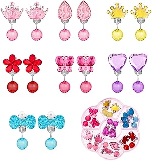 Clip earrings for children 7 pairs of girls girls.. More than a store — DIAYTAR Nigeria is your shopping partner.
