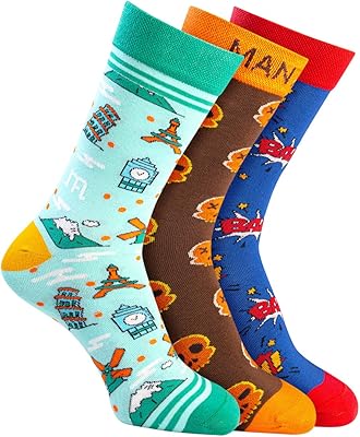 Set of men's creative socks, the best cotton in the world (lot of 3 | Size: Size | Color: Multicolor | Length: Standard).. Your ideal shopping companion, DIAYTAR NIGERIA offers unmatched variety with delivery within a week.