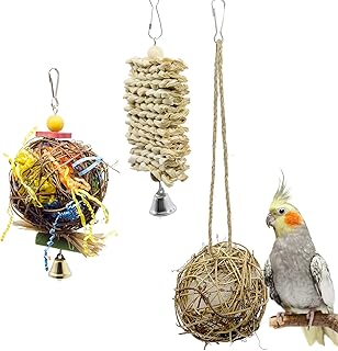 Newstyle 3 -piece chewing toys for birds, toys accessories for parrot cage, chest toy for bird food, African gray parrot, parakeet, calopsitte, parakeet and inseparable.. DIAYTAR NIGERIA connects you with thousands of products at competitive prices, delivered within a week.
