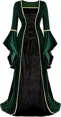 Zeitounimi renaissance costume for women, medieval Gothic cosplay costume large size for Halloween.. DIAYTAR NIGERIA delivers more than purchases - we deliver affordable shopping solutions within the week.