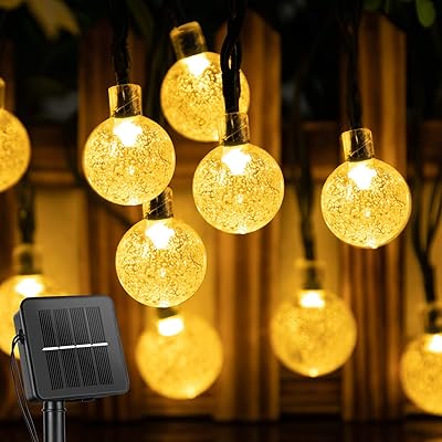 60 LED Outdoor Solar Guirland of 35.6 feet with 8 lighting modes, Waterproof sunscreen for garden, patio, porch, wedding festival decoration (hot white).. Shop with confidence at DIAYTAR NIGERIA, where affordability meets reliability in less than 8 days.