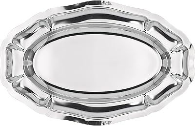 Royalford salad tray 40 cm in stainless steel RF11636, light and safe for food | Elegant body with reflective finish and lasting design | Ideal for serving food | money.. DIAYTAR Nigeria brings you closer to everything you need — fast delivery, low costs, and variety.