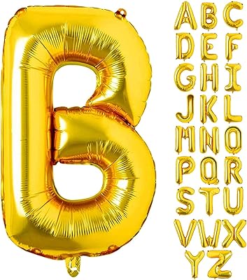 Large mylar balloons in helium sheet Letter A to Z, large 40 inch golden balloons for decorations of birthday and birthday party (40 inch, golden letter b).. From checkout to your doorstep in less than a week — DIAYTAR Nigeria.