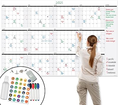 Large dry erasable wall calendar 48 "x 74" calendar.. DIAYTAR NIGERIA: Where quality meets accessibility with affordable prices and prompt shipping.