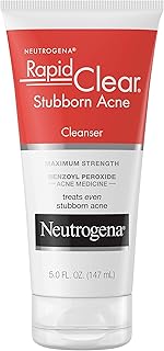 Face cleanser neutrogena rapid clear acne treat with 10 % benzoyl peroxide and daily cleaning for the face to reduce the size and redness of the pimples, 5 oz.. DIAYTAR NIGERIA puts thousands of products at your fingertips with affordable prices and delivery within a week.