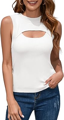 Round neck knitting sweater for women, sleeveless, cut on the front, relaxed, ribbed, summer tank top.. DIAYTAR NIGERIA: Your one-stop e-commerce destination with affordable prices and nationwide delivery in 5-8 days.